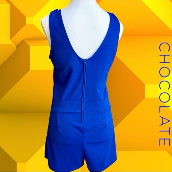 Chocolate blue romper with butterfly 🦋 detail - Picture 7 of 9